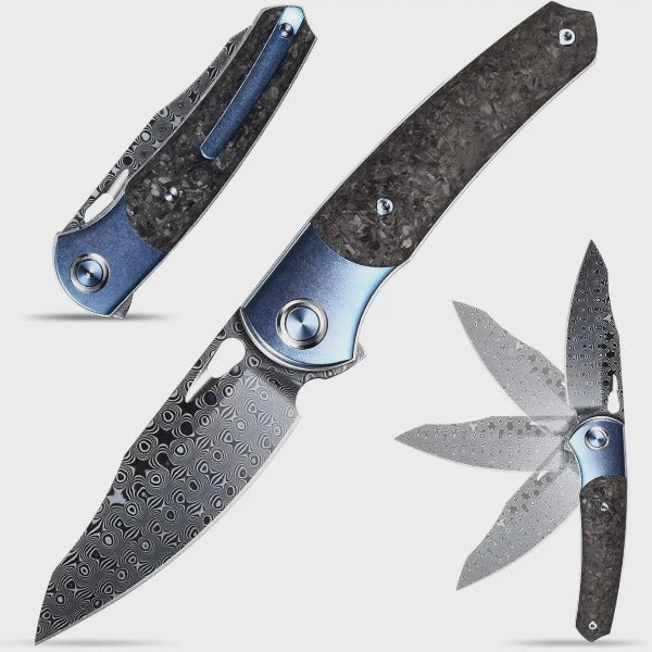 Couteau Damas Pliant