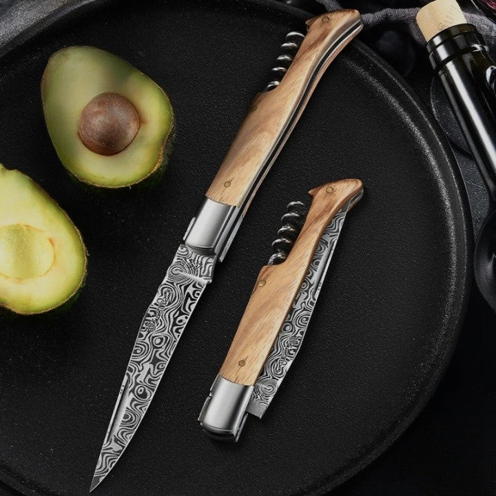 Couteau Pliant Avec Tire-Bouchon