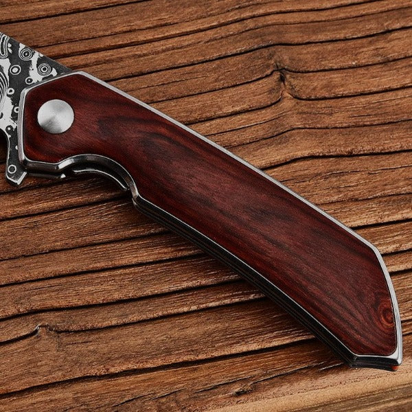 couteau pliant damas artisanal