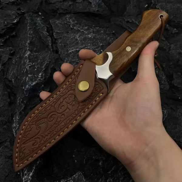 Couteau de Chasse Artisanale avec Étui